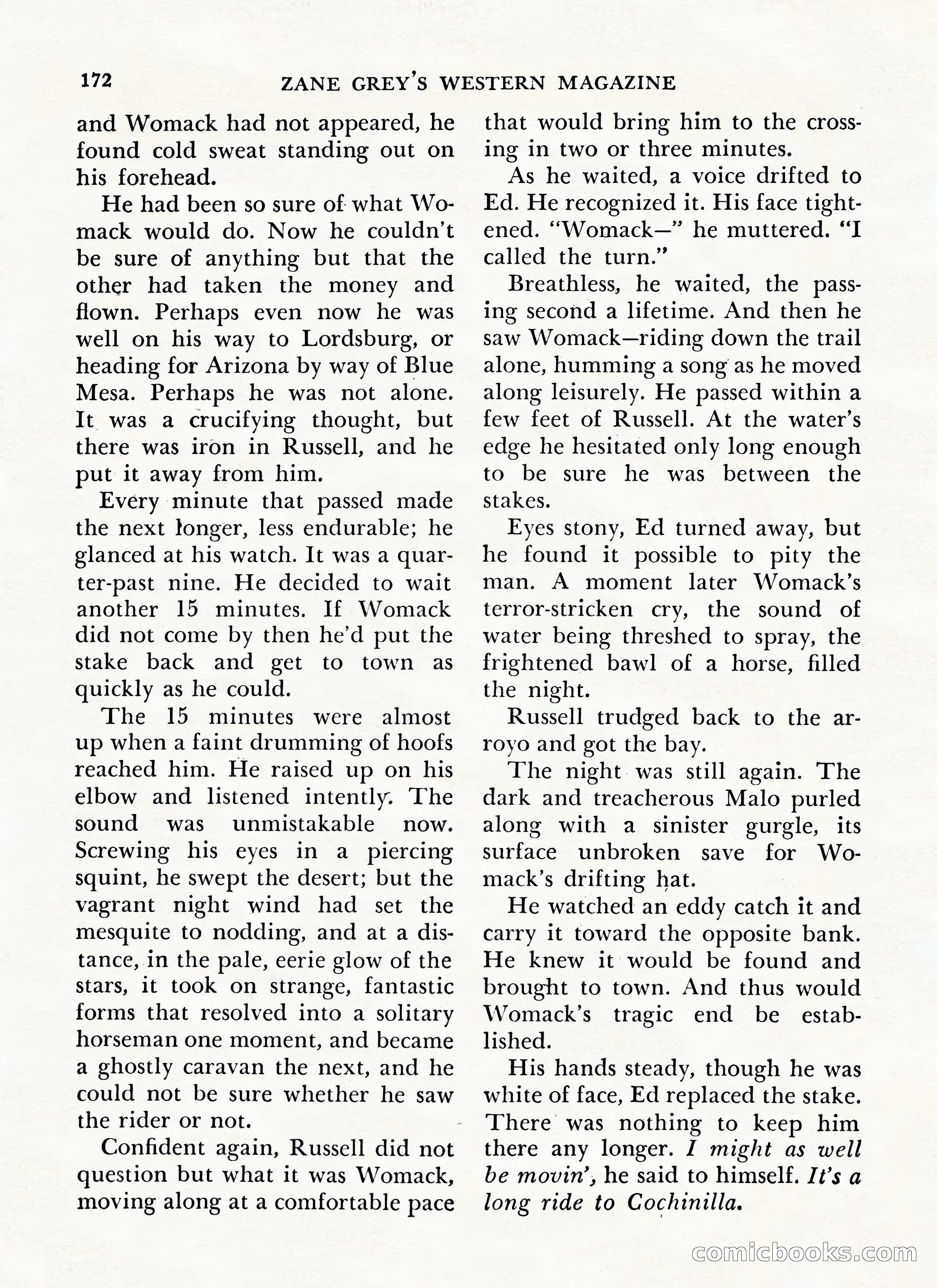 Zane Grey's Western Magazine, May-June 1947 — page 176 of 198