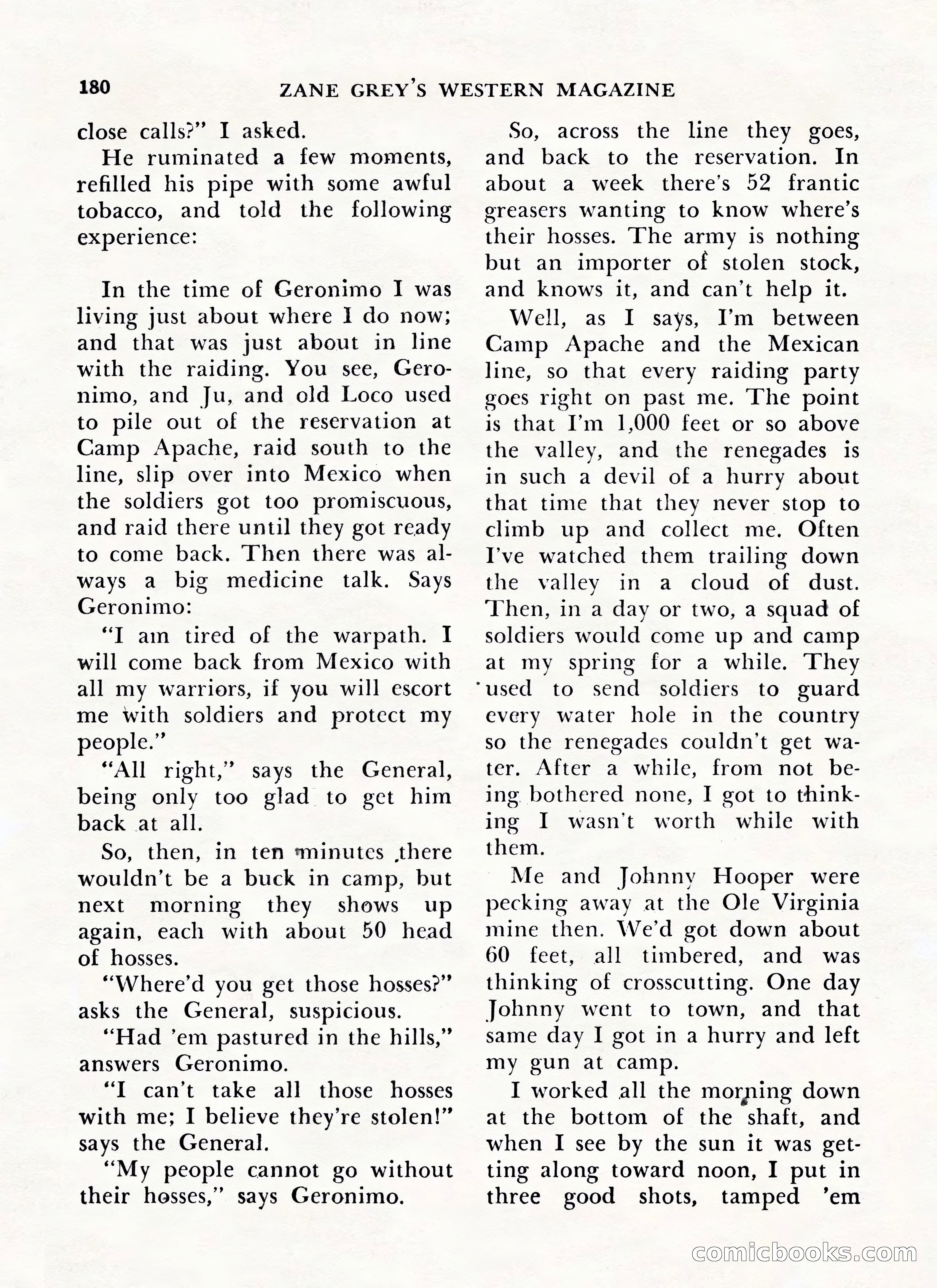 Zane Grey's Western Magazine, May-June 1947 — page 184 of 198