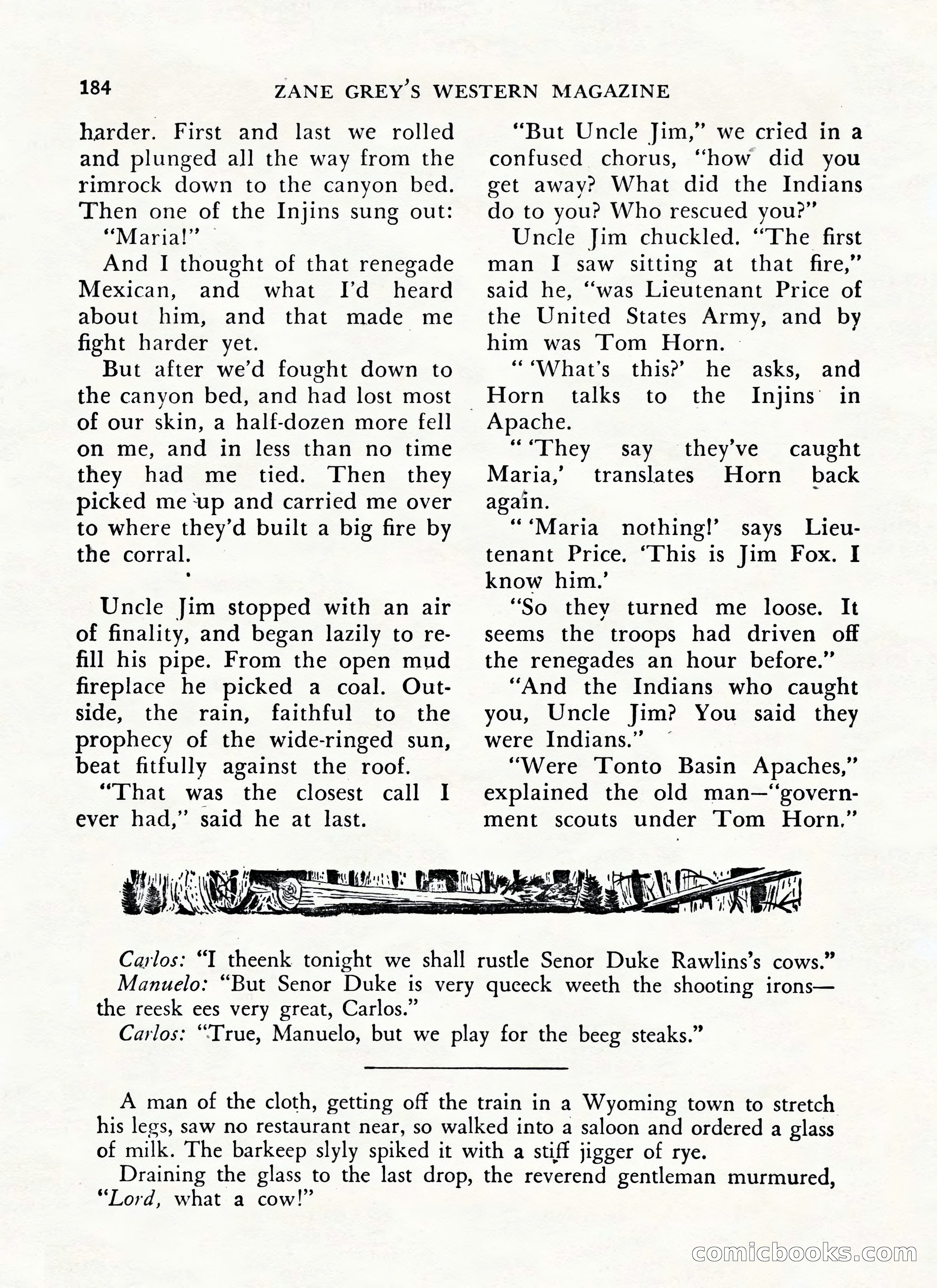 Zane Grey's Western Magazine, May-June 1947 — page 188 of 198