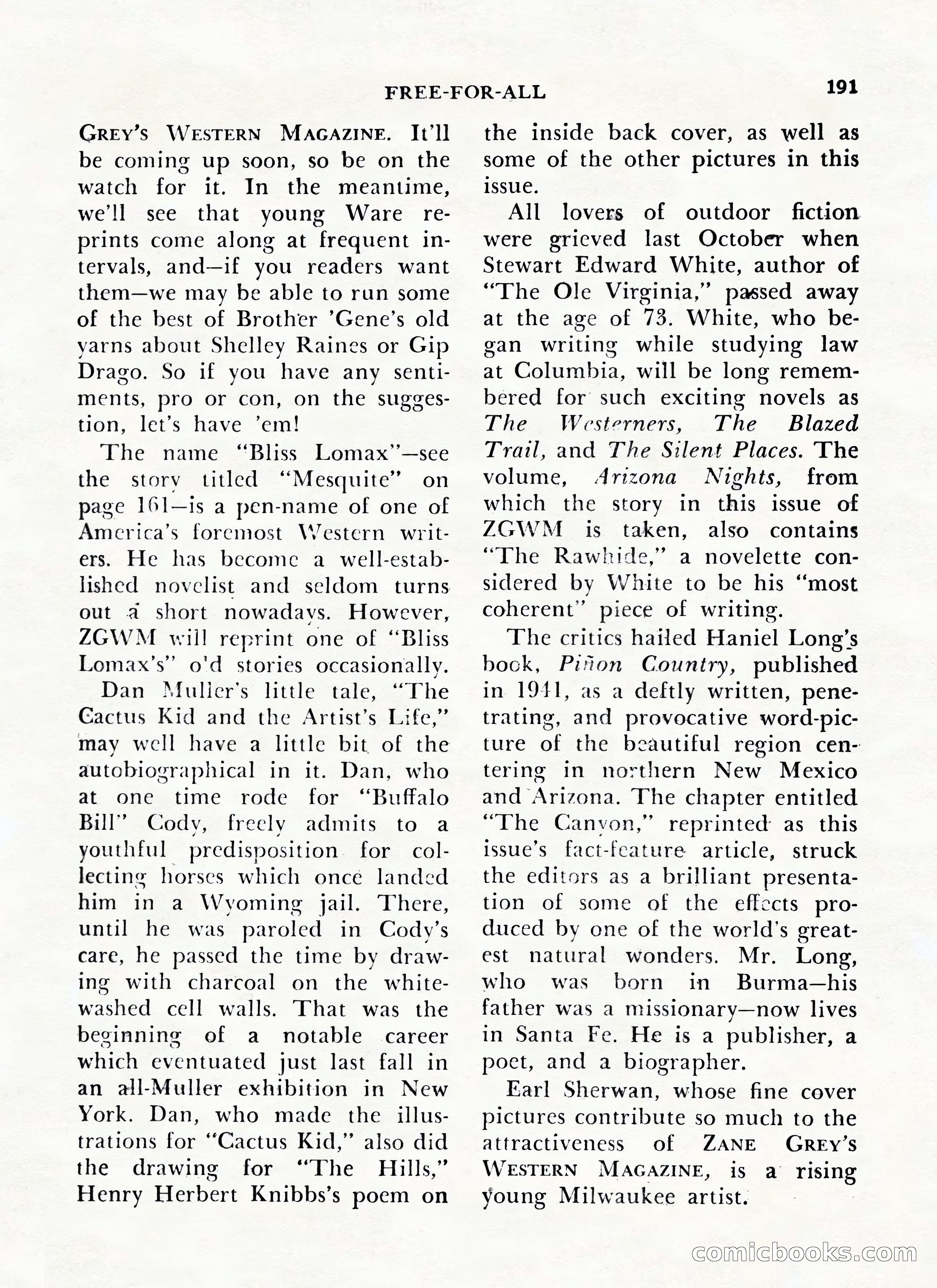 Zane Grey's Western Magazine, May-June 1947 — page 195 of 198