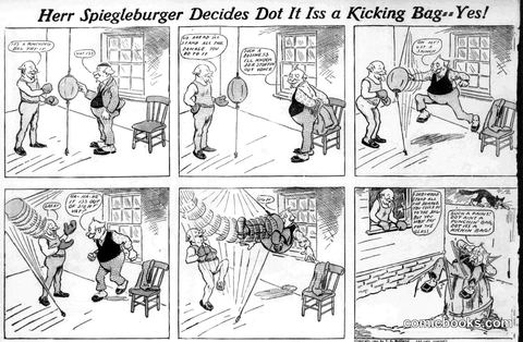 Herr Spiegleburger Decides Dot It Iss a Kicking Bag—Yes!