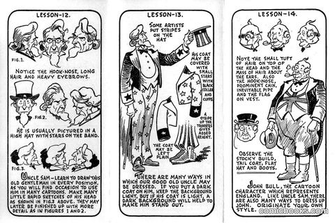 Pocket Cartoon Course: Drawing Uncle Sam and John Bull