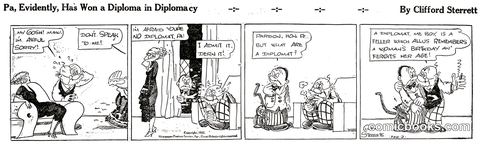 Polly and Her Pals — "Pa, Evidently, Has Won a Diploma in Diplomacy"