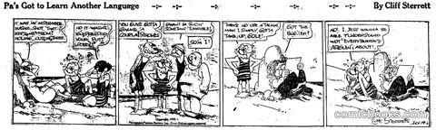 Polly and Her Pals — "Pa's Got to Learn Another Language"
