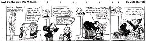Polly and Her Pals — "Isn't Pa the Wily Old Witness?"