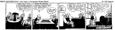Polly and Her Pals — "Paw Needs a Checkerless Checker Board"