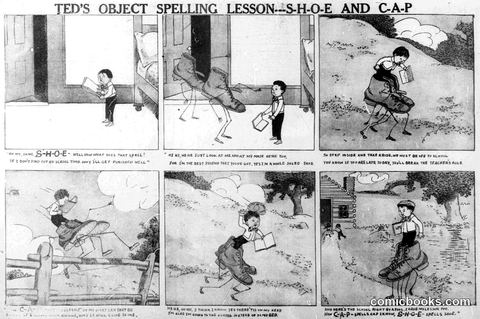 Ted's Object Spelling Lesson—S-H-O-E and C-A-P