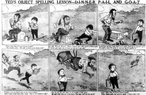 Ted's Object Spelling Lesson—Dinner Pail and Goat