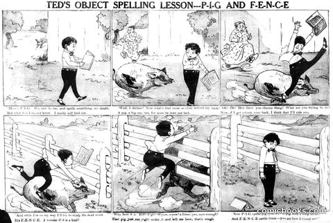 Ted's Object Spelling Lesson—P-I-G and F-E-N-C-E