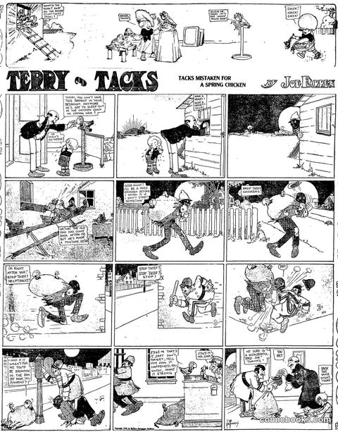 Terry and Tacks: Tacks Mistaken for a Spring Chicken
