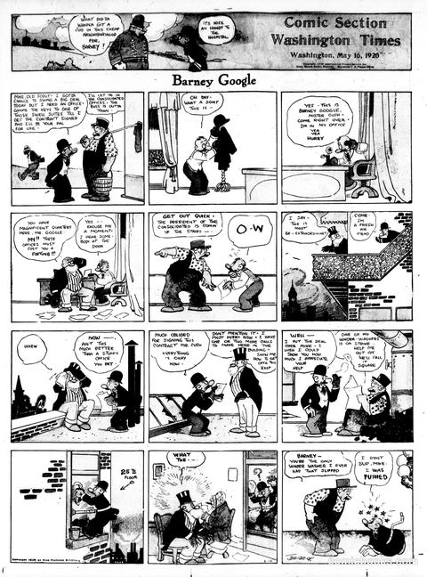 Barney Google — The Washington Times, May 16, 1920