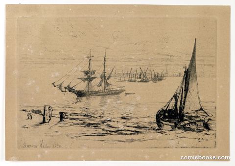 A Brig at Anchor