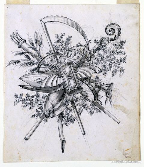 Trophy with Winged Hourglass
