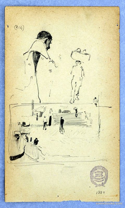 Sketchbook Study: Figures and Venetian Scene
