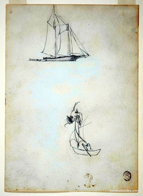 Schooner and Three Dinghies