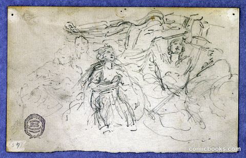 Sketch of Figural Group for Ascension