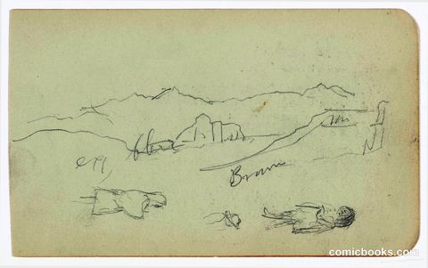 Mountain Range and Figures, Mexico