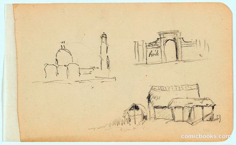 Sketches of Buildings in Mexico
