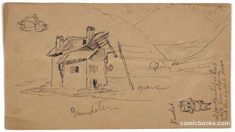 Ruined House and Figures, Switzerland