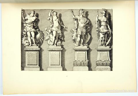 Allegorical Figures on Pedestals