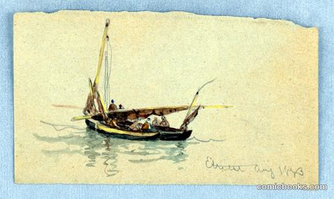 Boats at Étretat