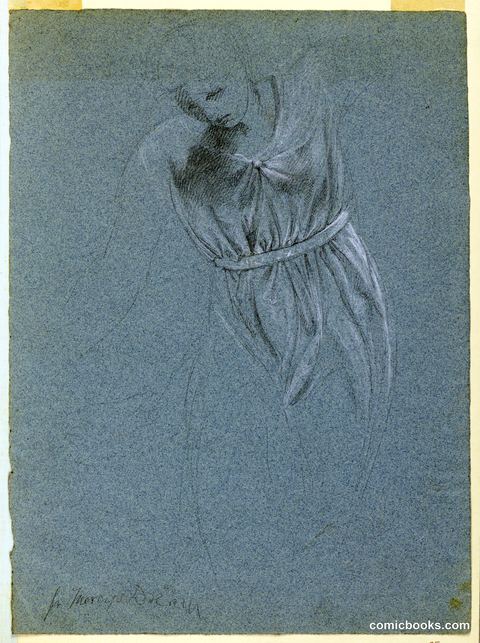 Drapery Study for Angel in 'Mercy's Dream'