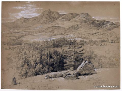 View of Mount Chocorua, from Hill to Right of Albany Road
