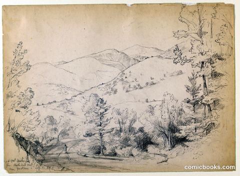 View of Mount Washington near Jackson, New Hampshire, Looking North