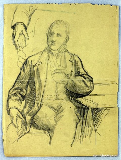 Sketch of Man Seated in Armchair