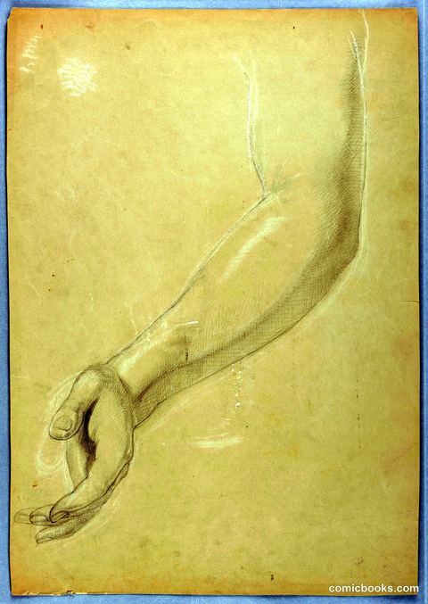 Study of Left Arm for 'Christiana and Her Family Passing through the Valley of the Shadow of Death'