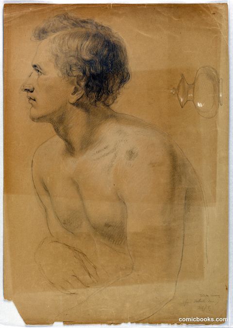 Study of a Young Man in Profile for 'Tribute Money'