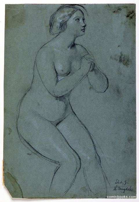 Female Nude Study for 'A Magdalen'