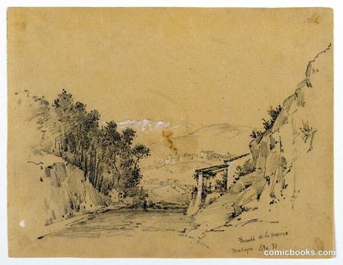 Mountain Pass and Village