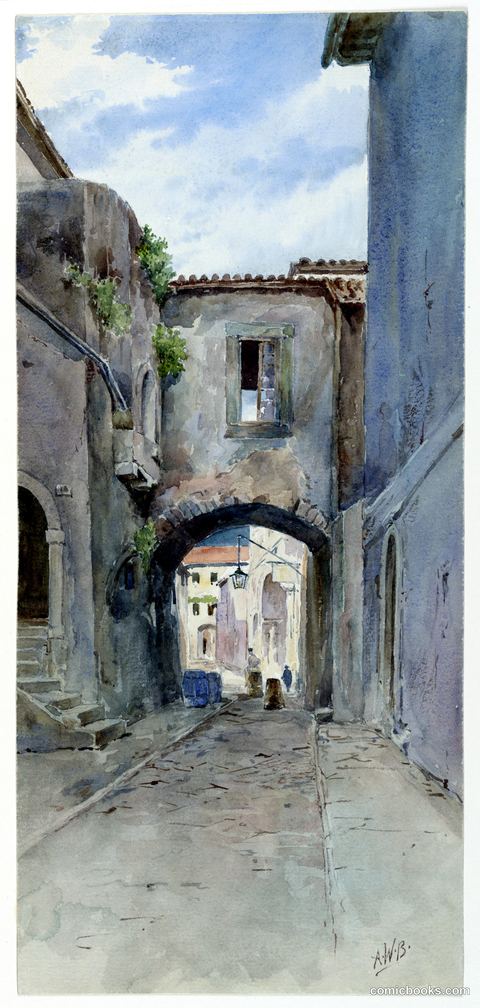 Narrow Street with Houses
