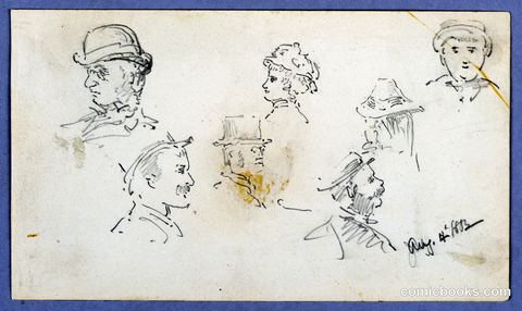 Seven Sketches of Heads