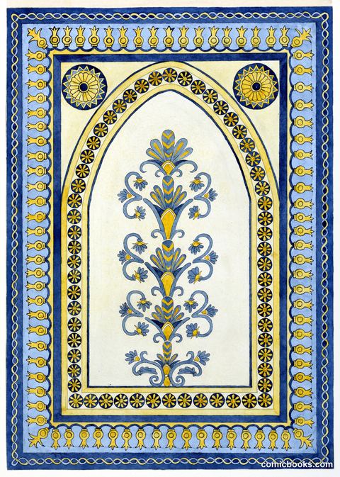 Design for a Wall Panel in Moorish Style