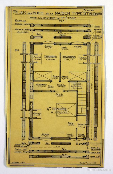 Plate Illustrating Standard House Wall Plan