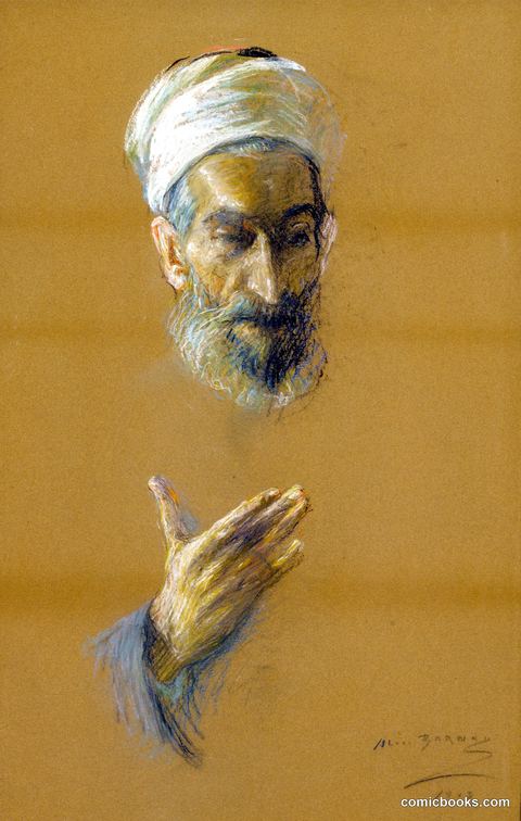 Portrait Study of a Bearded Man in Turban