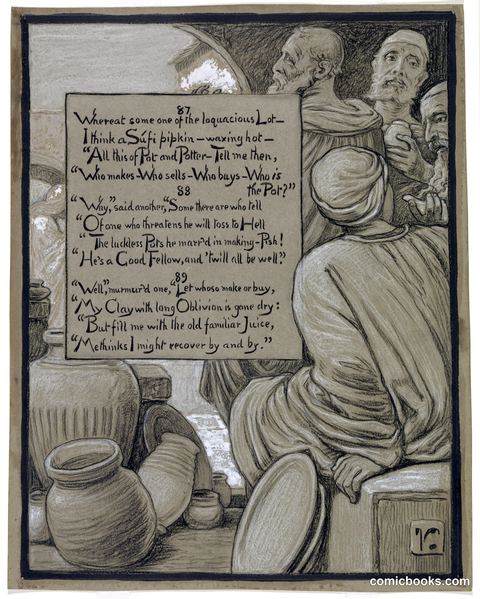 Illustration for Rubáiyát of Omar Khayyám: The Loquacious Vessels