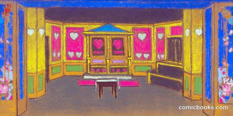 The Court of Hearts (set design for Alice in Wonderland)
