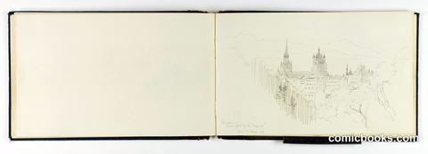 Sketchbook: Lausanne from Path to the 'Signal'