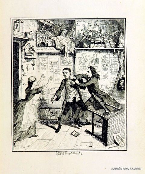 A Violent Confrontation — Illustration from *Jack Sheppard*