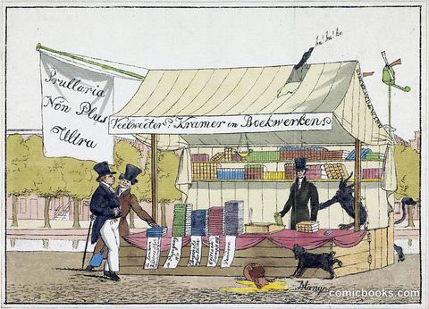 Satirical Print on Writer and Publisher Antony Cramer