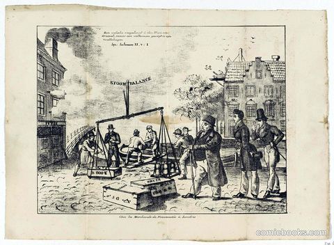 Spotprent op het bedrog van de firma C. de Bruyn & Zonen