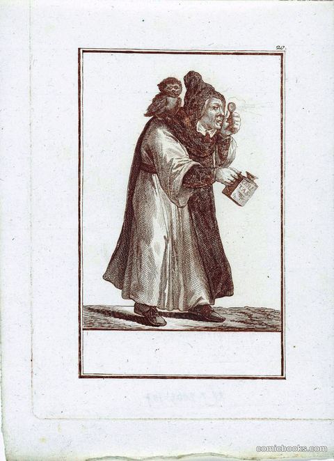 Standing Monk with Collection Box