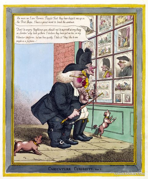 Two Men at a Print Shop Window