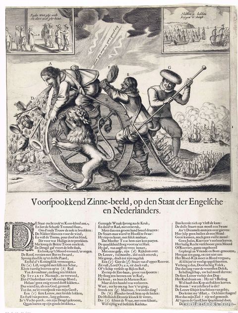 Voorpookkend Zinne-beeld, op den Staat der Engelsche en Nederlands (Prophetic Allegory on the State of England and the Netherlands)