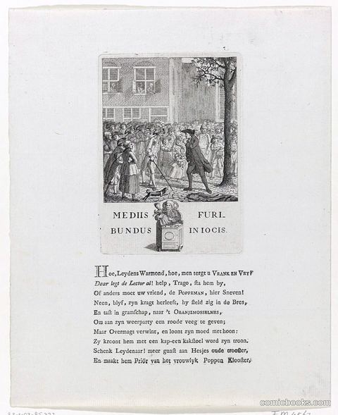 Spotprent op Johannes le Francq van Berkhey