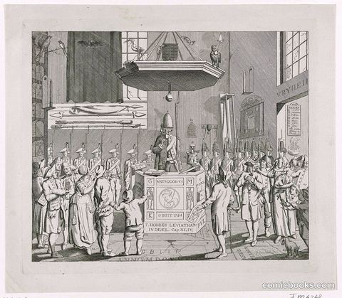 Spotprent op de Leidse predikant F.A. van der Kemp
