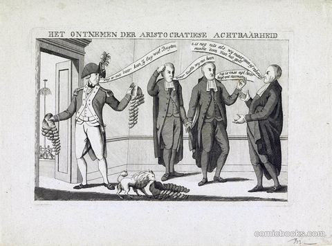 Spotprent op de Aristocratie [Print Satire on the Aristocracy]